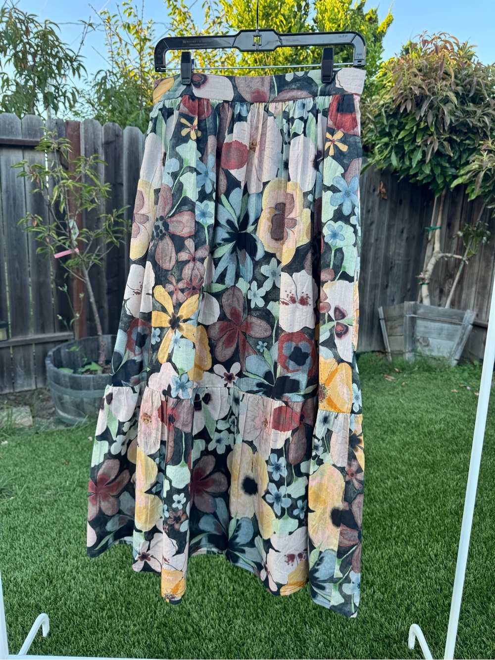 NWT Cleobella Floral Charlene Ankle Skirt in Foraged Violet size M - Picture 9 of 11
